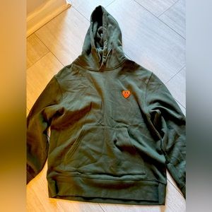 ASOS Olive Green Hoodie with Orange Patch Sz. L